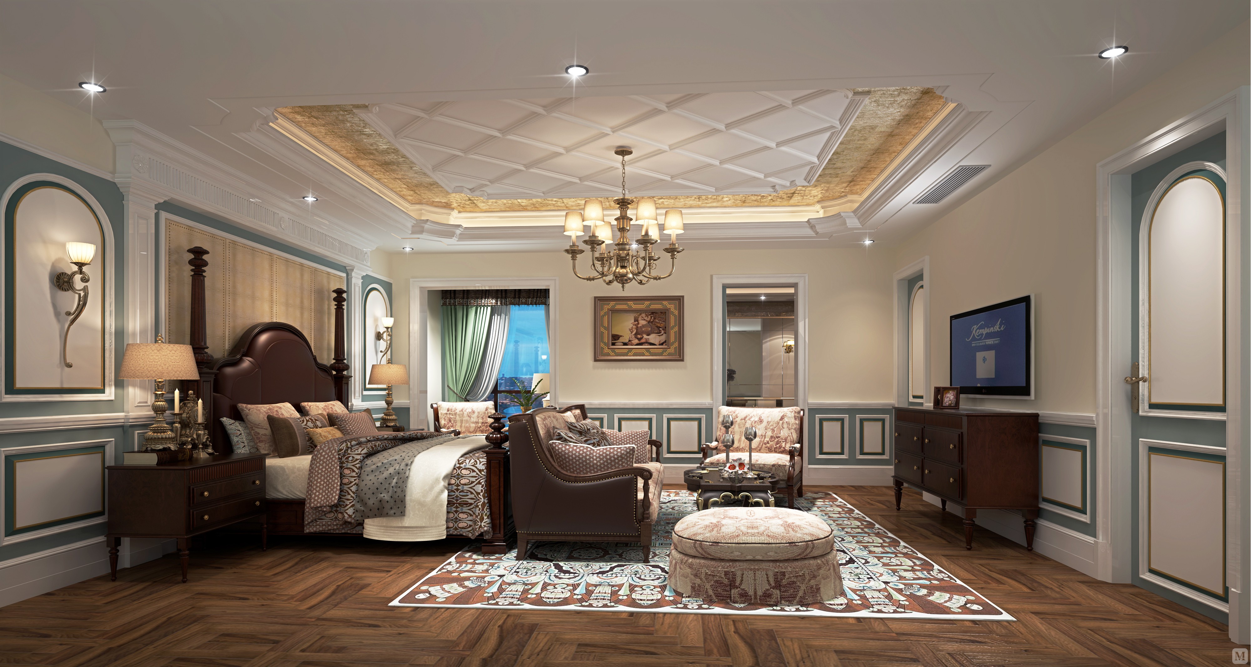 3万520㎡中式别墅装修结合之作