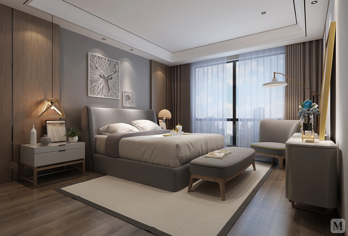 ㎡简约四房装修瀚海晴宇现代极简风格230㎡平层-红星美凯龙家装效果图