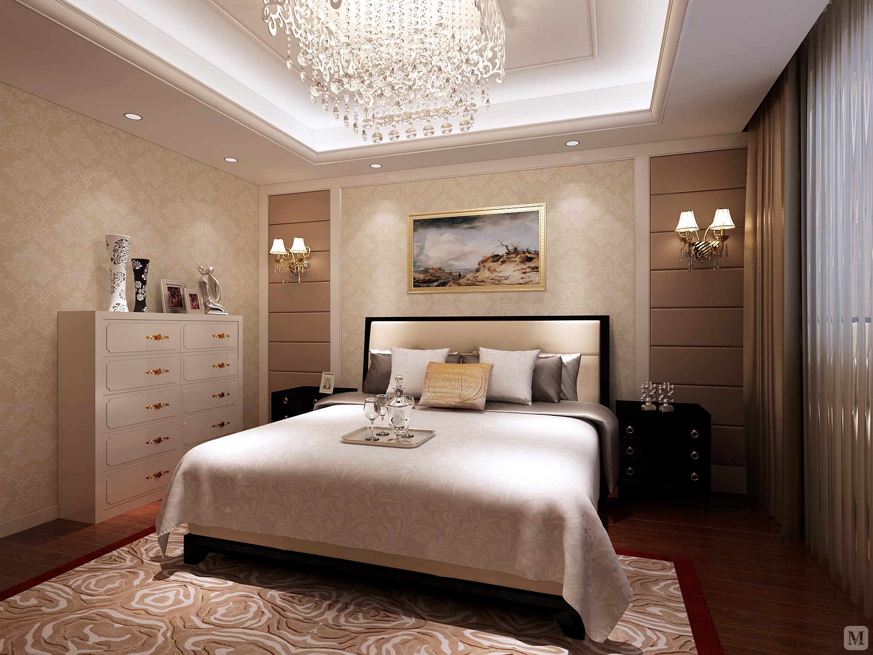 简欧卧室衣柜装修效果图