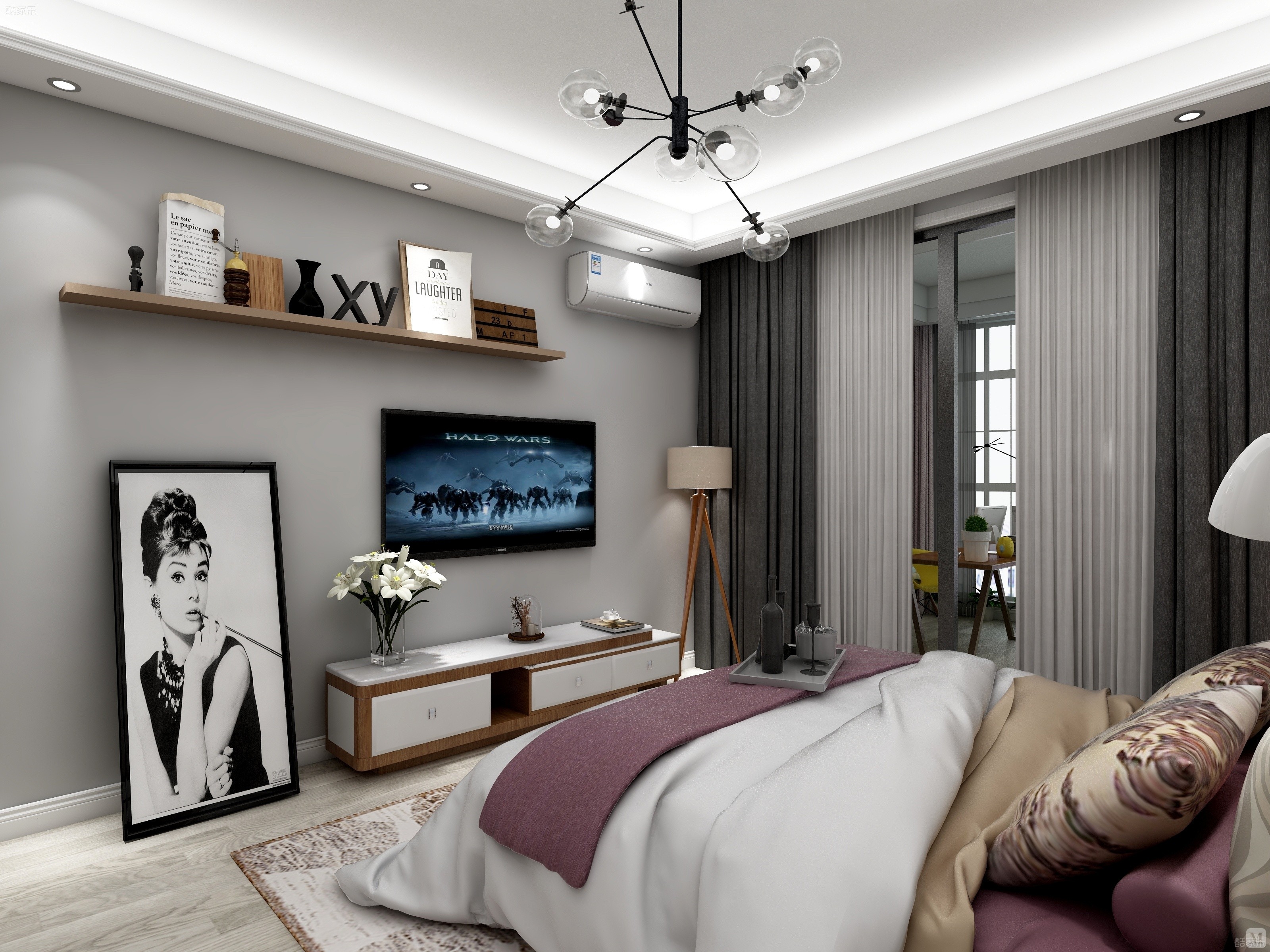 现在家庭的简约不只是说装修,还反映在家居配饰上的简约,比如不大的