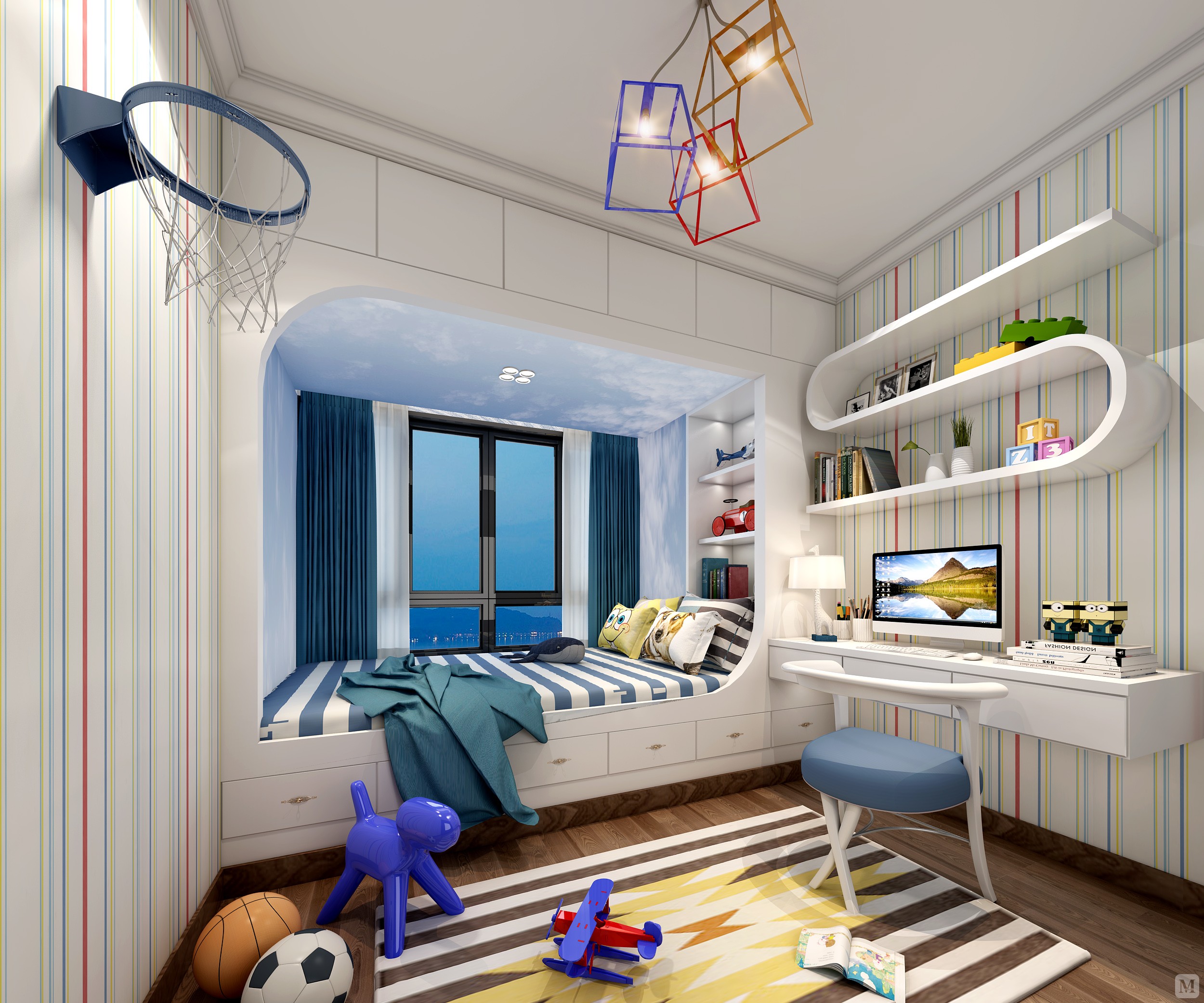 简约儿童房装修效果图 活泼有个性