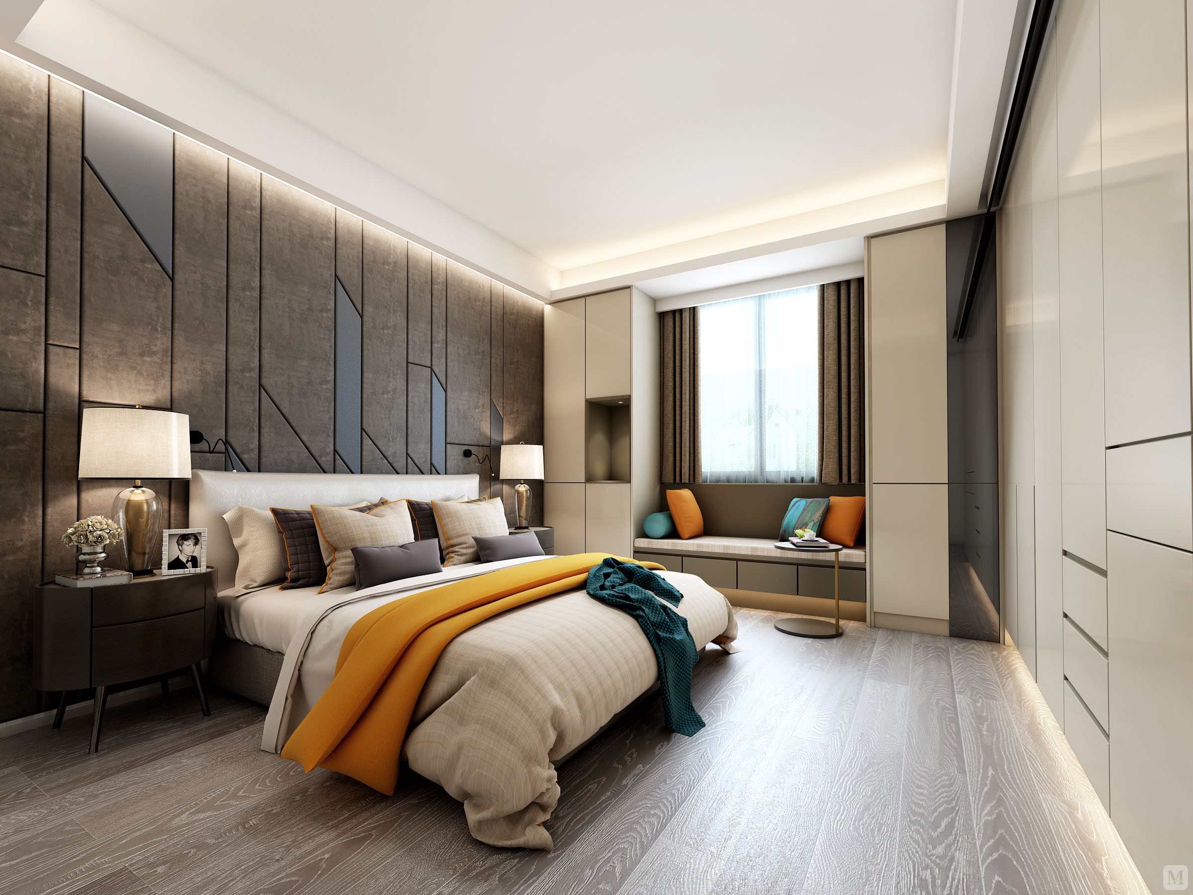 简约卧室吊顶装修效果图