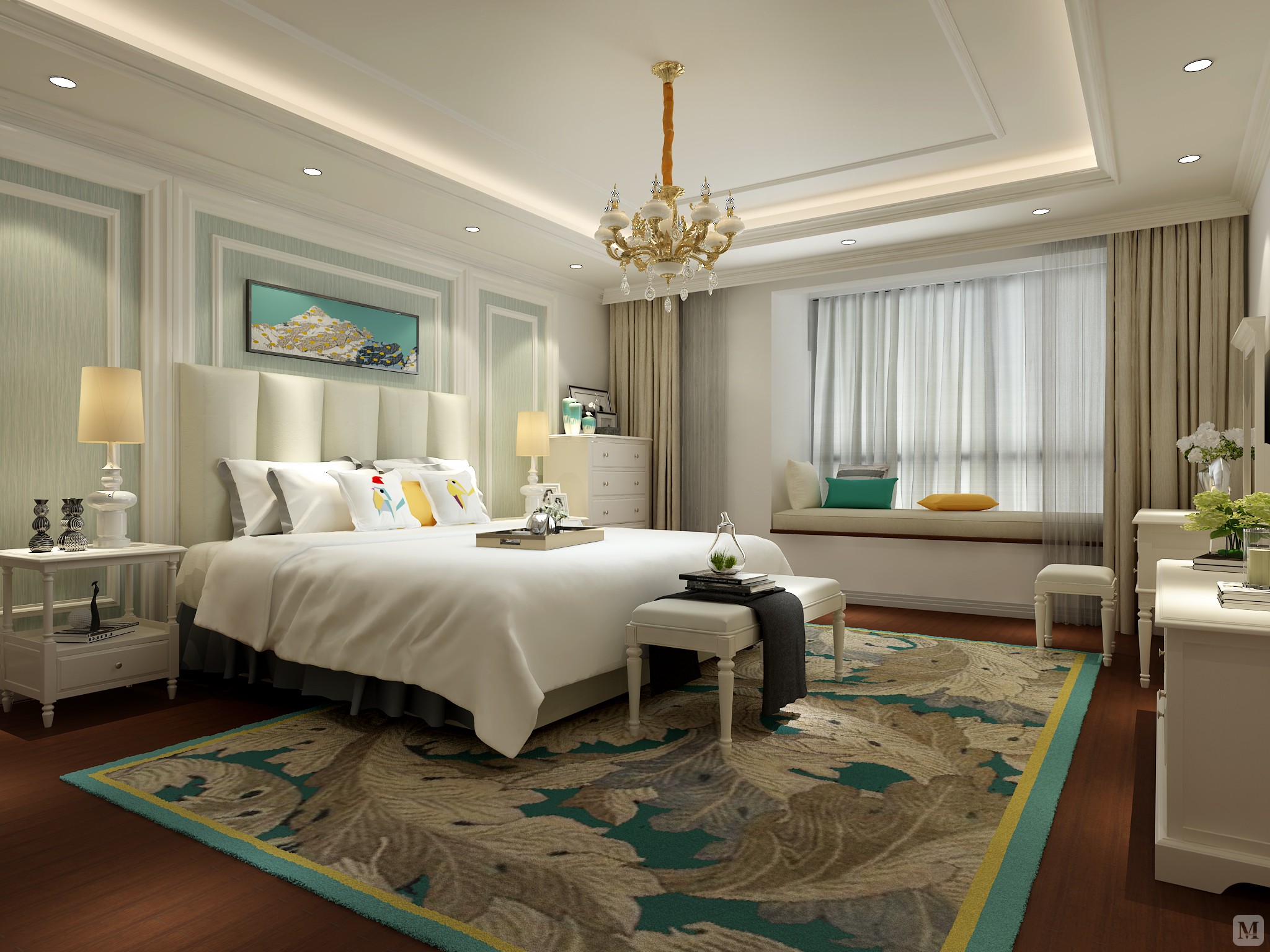 简欧卧室衣柜装修效果图