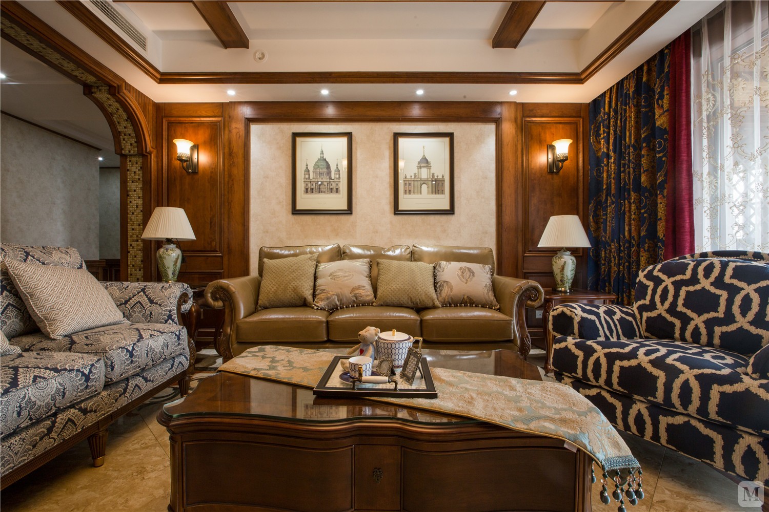 美式客厅沙发装修效果图