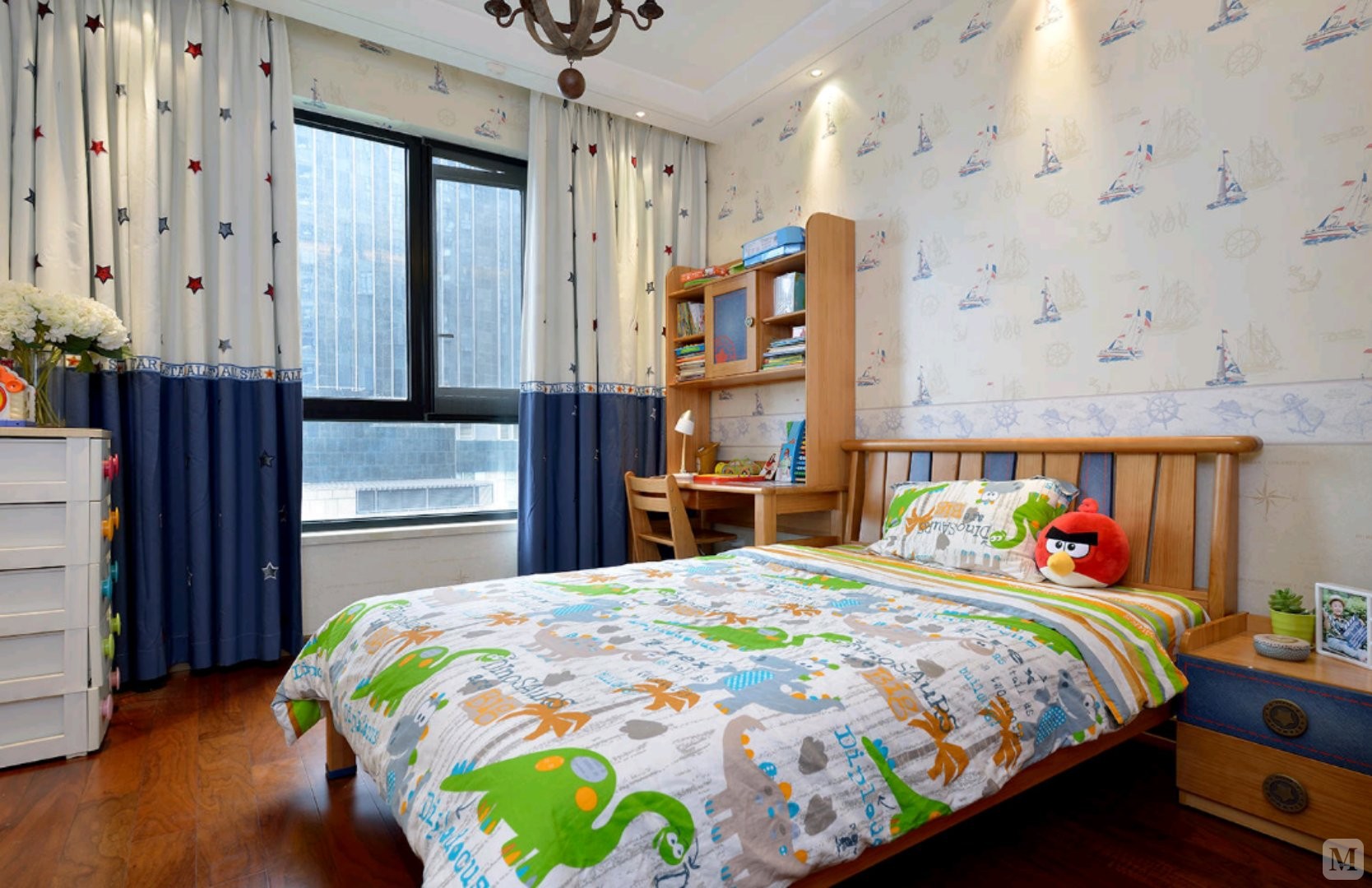 美式儿童房床装修效果图