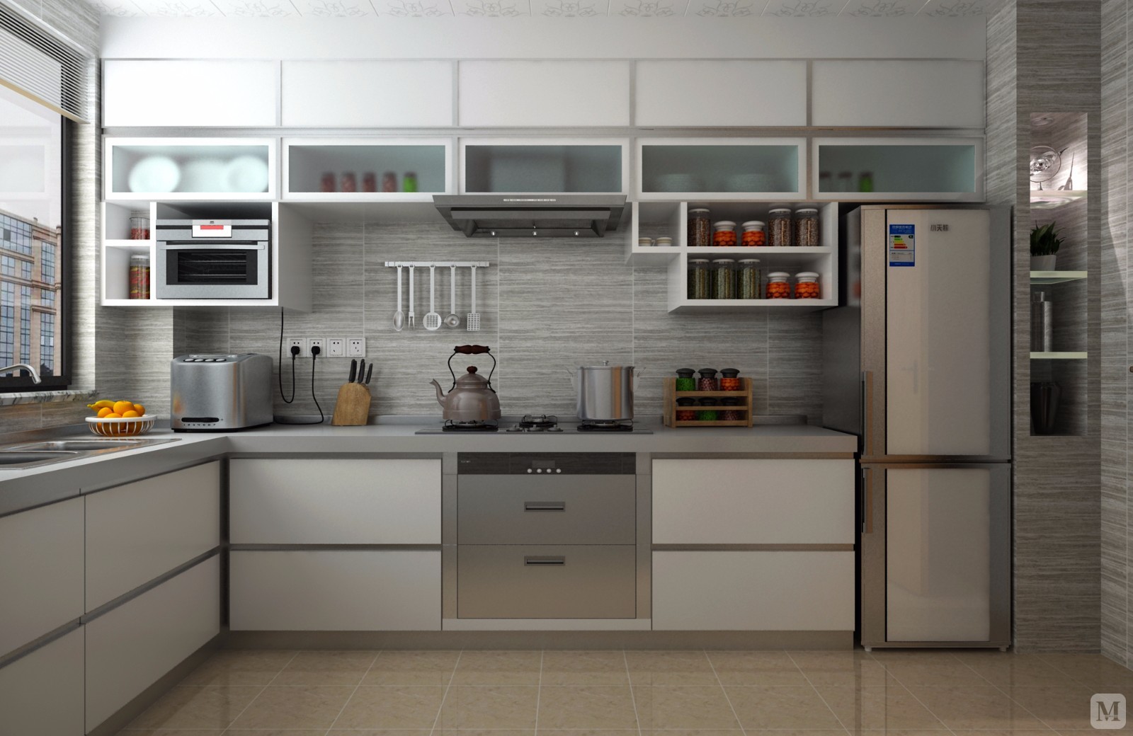 充分利用厨房合理空间,进行最优化设计.