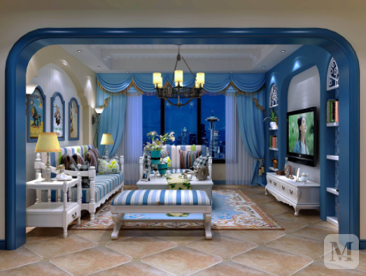 客厅装修地中海风格特点介绍 在家也能享受碧海蓝天