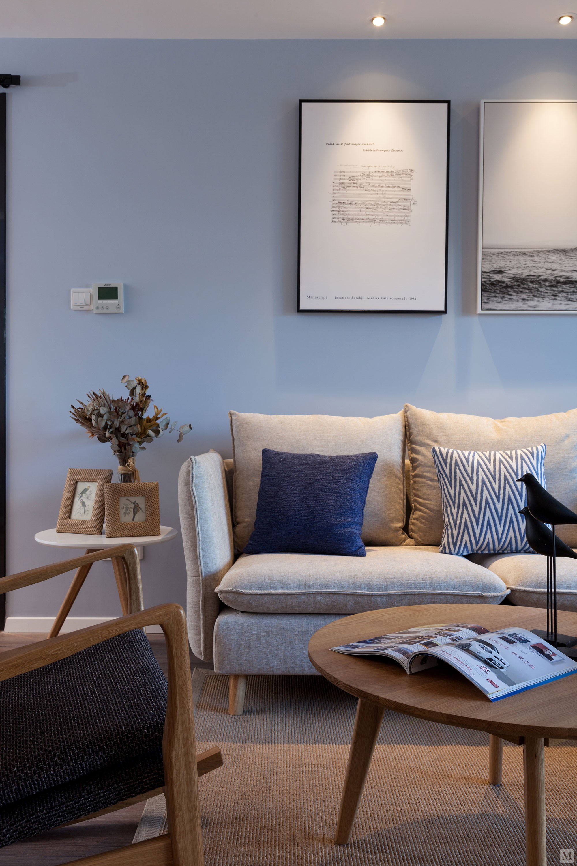 2万100㎡简约三房装修『初夏的海风』北欧三居