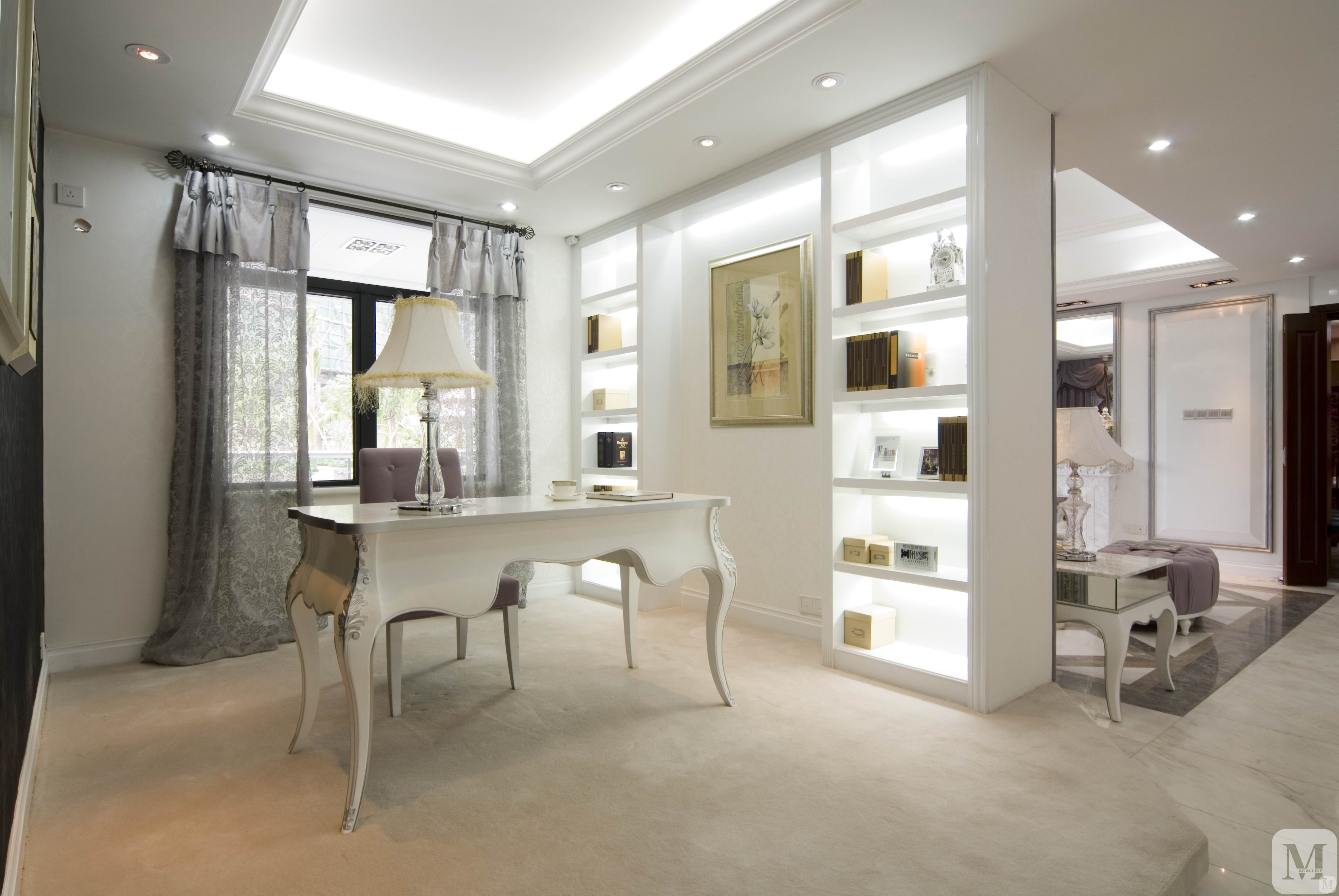 简欧书房吊顶装修效果图