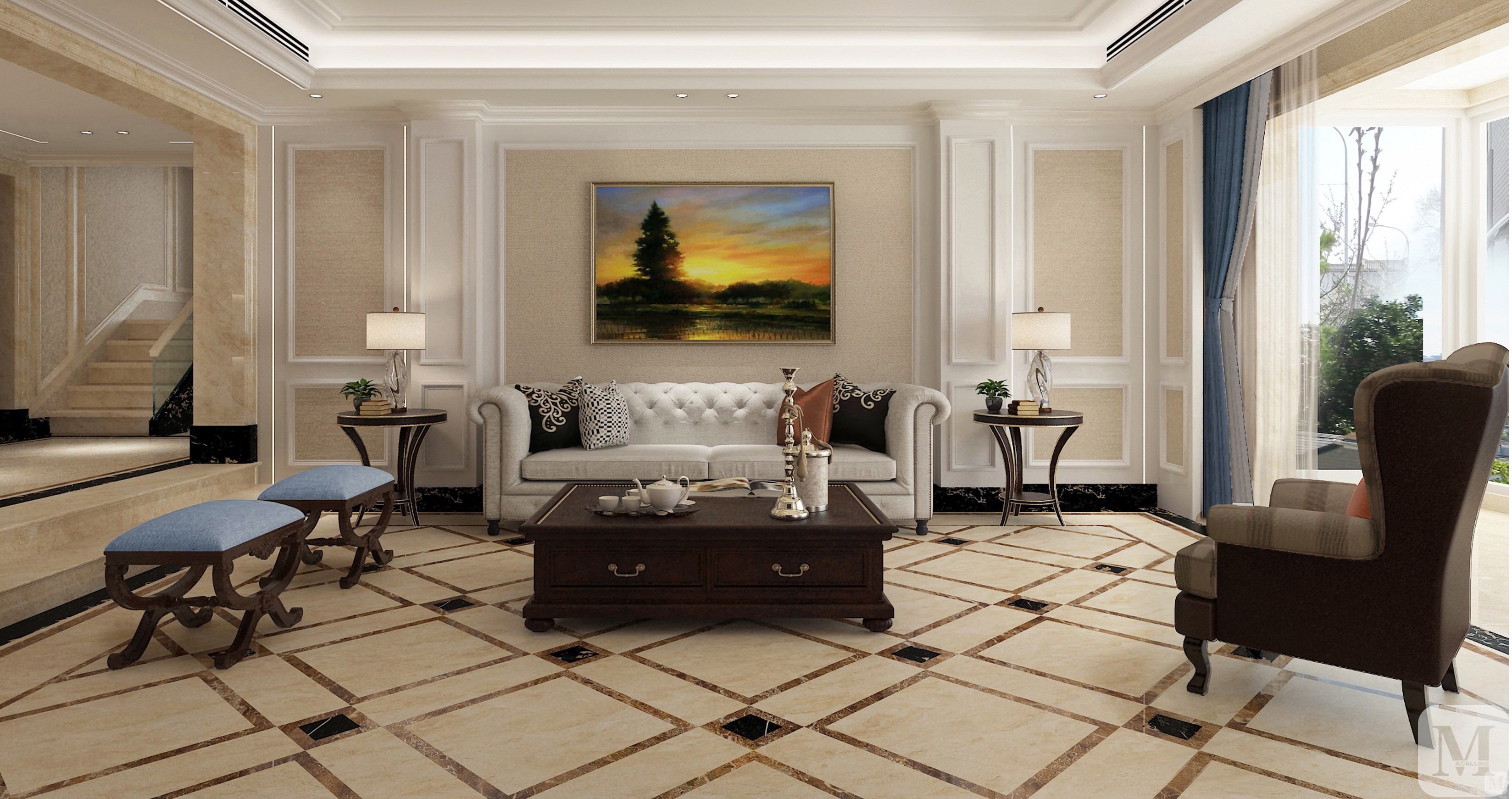 简欧客厅沙发装修效果图