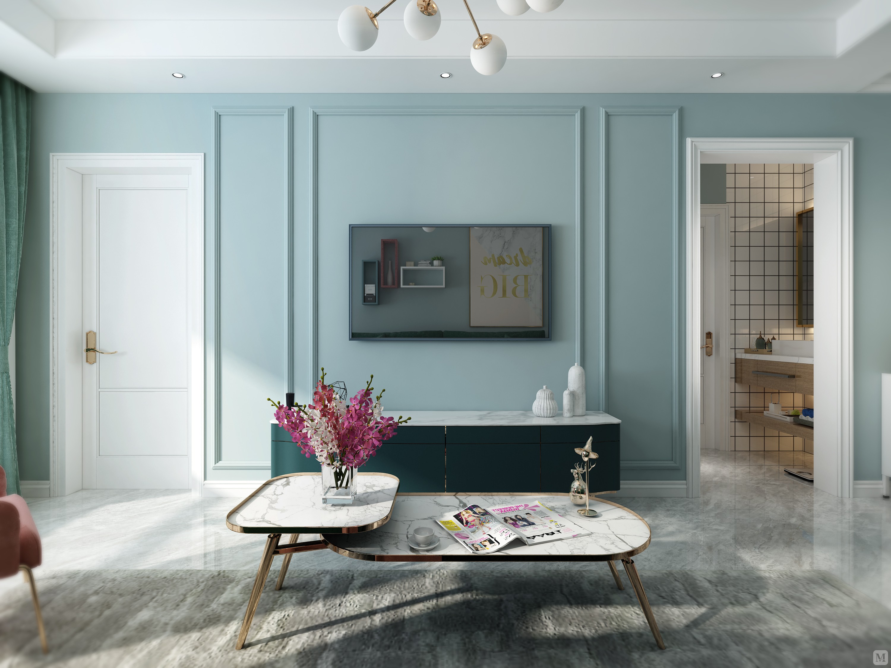 7万150㎡新古典四房装修菩提家园