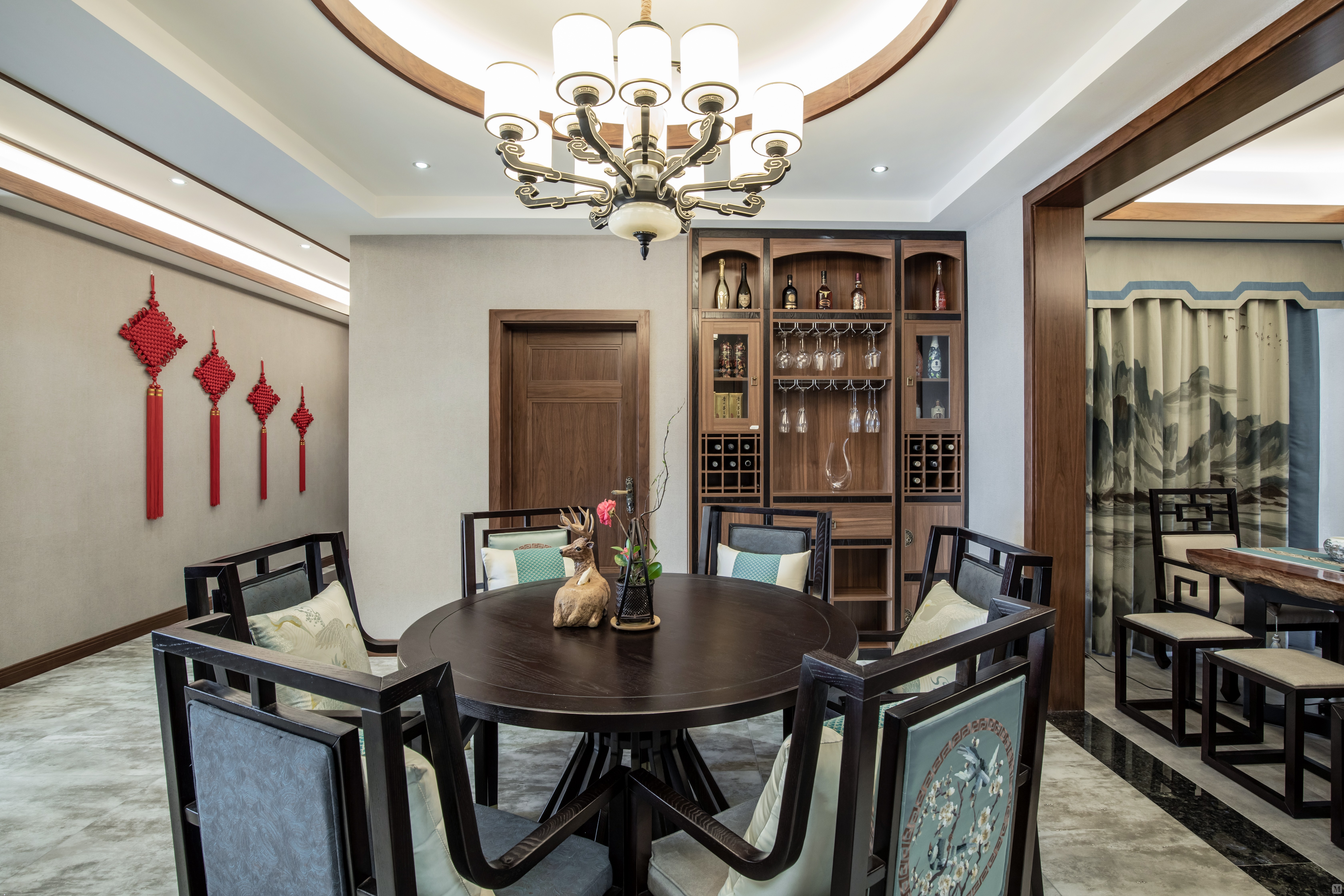 1万170㎡中式三房装修未来之城d2栋新中式实景图