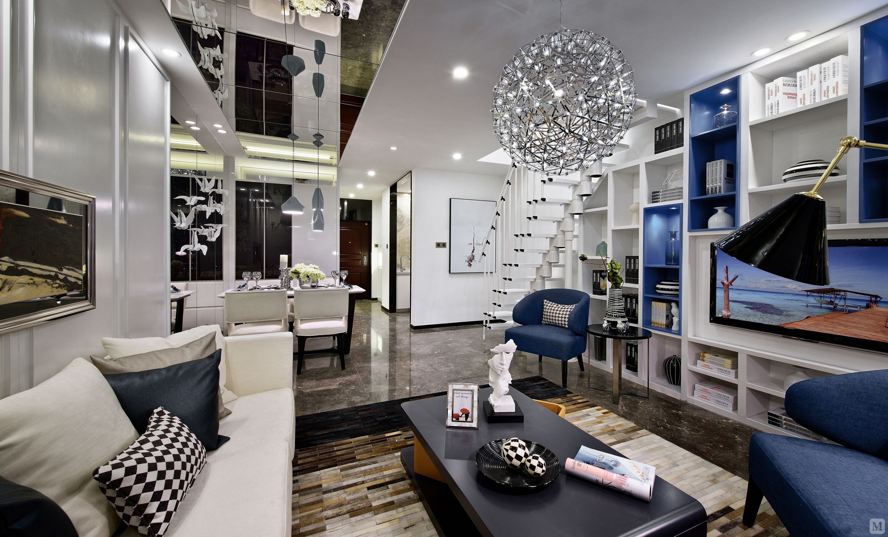 9万220㎡简约复式装修简约格调复式-红星美凯龙家装效果图